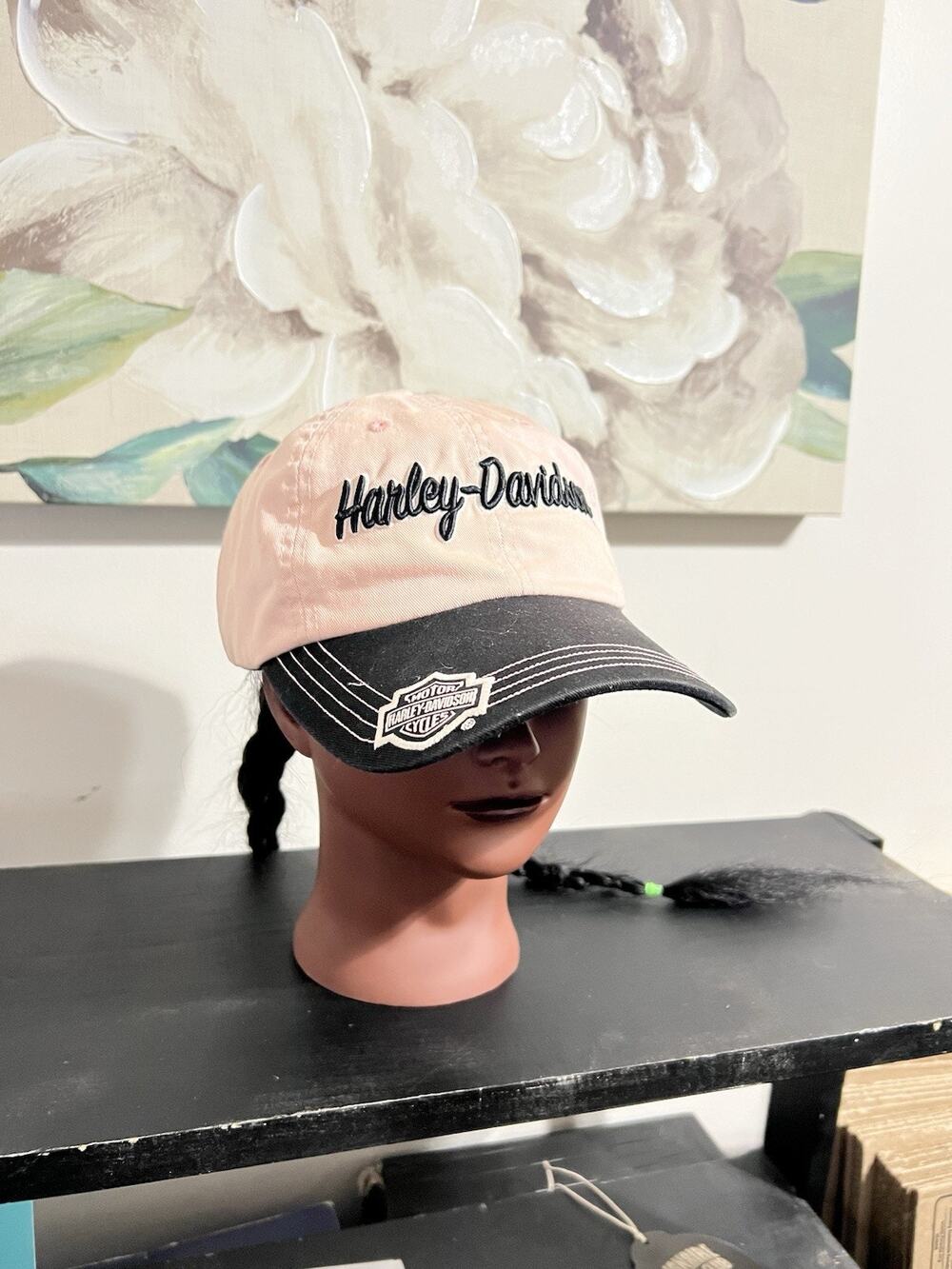 Harley Davidson Pink Hat Cap One Size Adjustable Embroidered Logo